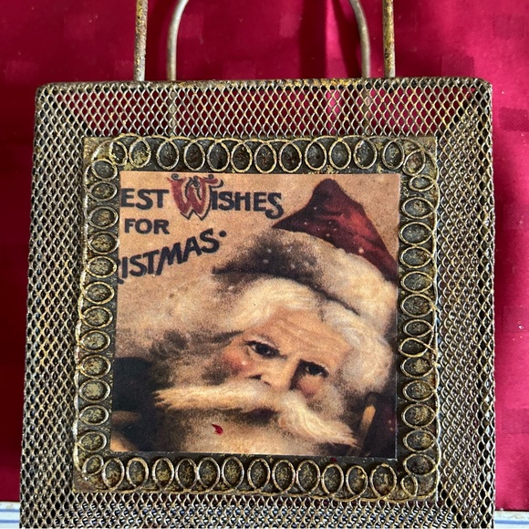 Christmas Santa Baby Sign and Gold Wire Decor - Picture 8 of 11